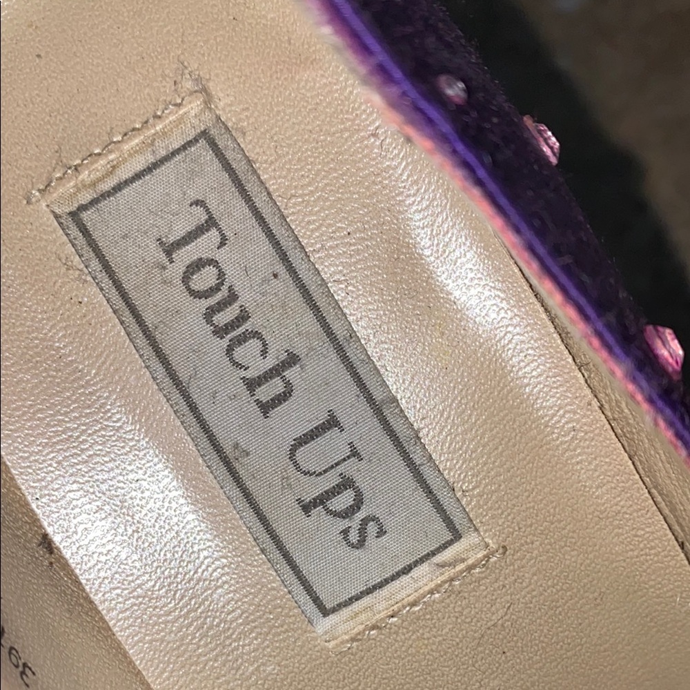 Touch Ups Purple Satin Heels with Rhinestone Accents - Picture 5 of 9